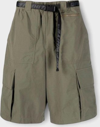 Off-white Mens Industrial Belt Cargo Shorts Green - Size Medium
