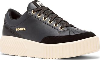 Sorel Ona Ave Platform Sneaker in Black/Chalk at Nordstrom, Size 10.5