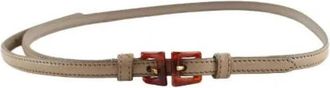 Prada Pre-owned Leather Belt - Dames - Vintage Accessoires - Grijs - ONE Size - Leer - Vintage