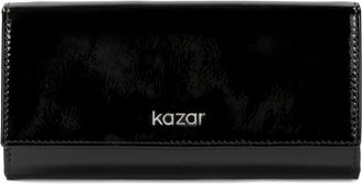 Kazar Klassieke gelakte portemonnee - Dames - Portefeuilles - Zwart - ONE Size - Leer - Accessoires