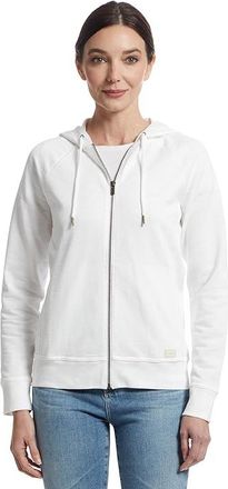 L.L.Bean Peaks Island Full-Zip Hoodie Womens Sweater White : XL, Cotton