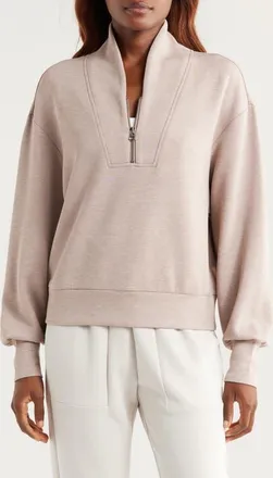 Varley Davidson Woven Sweatshirt in Taupe Marl at Nordstrom, Size X-Large