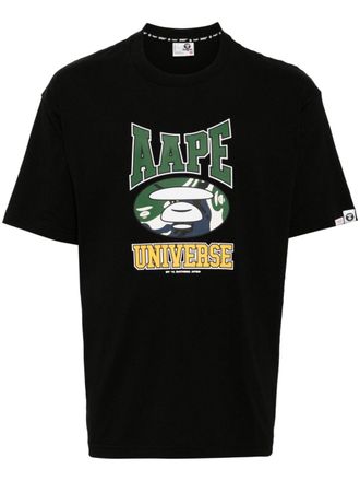 Aape By A Bathing Ape T-shirt Moonface con logo - Nero
