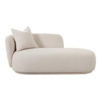 Moloo Chaise longue de tela color crudo