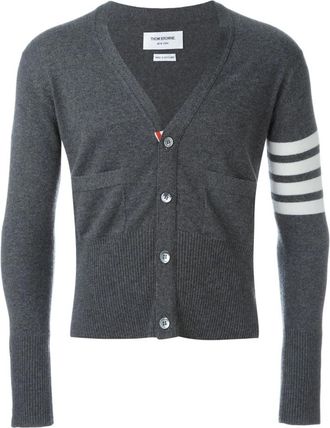 Thom Browne Stijlvolle Sweaters Collectie - Heren - Cashmere truien - Grijs - 2XL - Truien & Vesten