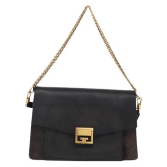 Givenchy Pre-owned Leren Schoudertas - Dames - Pre-owned - Zwart - Maat: ONE Size Leer