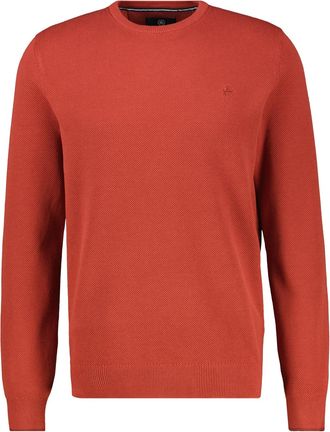 Lerros Strickpullover LERROS Leichter Herren Strickpullover, Herren, Gr. 4XL, scandinavian rot, 100% Baumwolle, Rundhals, Pullover Strickpullover
