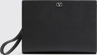Valentino Garavani Pouch VLogo Signature in pelle a grana