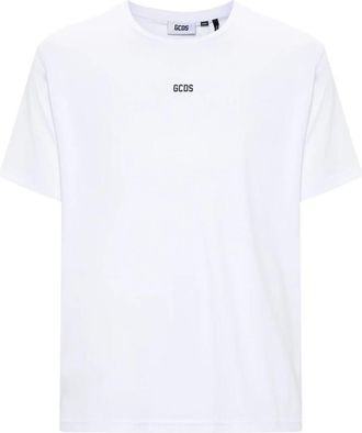 GCDS Wit Logo Regular T-Shirt - Heren - T-shirts - Wit - XS - Tops
