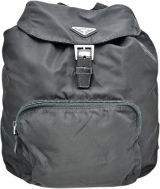Prada Pre-owned Vintage Nylon Rugzak - Dames - Vintage Rugzakken - Zwart - ONE Size - Nylon - Vintage