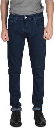 Pantaloni Torino Dark Wash Jazz Loose Fit Denim - Heren - Slim Fit Jeans - Blauw - W38 - Denim - Jeans