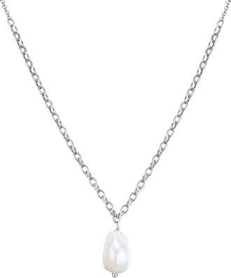 Glanzst&uuml;cke M&uuml;nchen Womens Necklace with pendant sterling silver freshwater cultured pearl white - Size 40cm