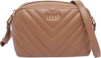 Liu Jo small quilted chevron crossbody bag - women - Polyurethane/Polyester - One Size - Brown