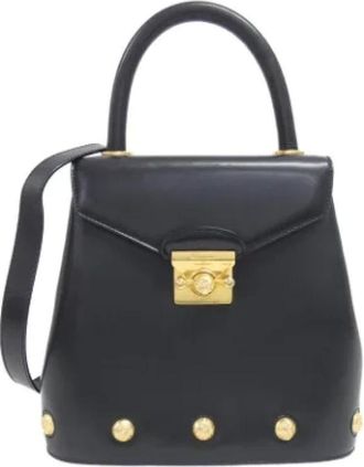 Ferragamo Pre-owned Handbags, female, Black, Size: ONE SIZE Pre-owned Leather handbags