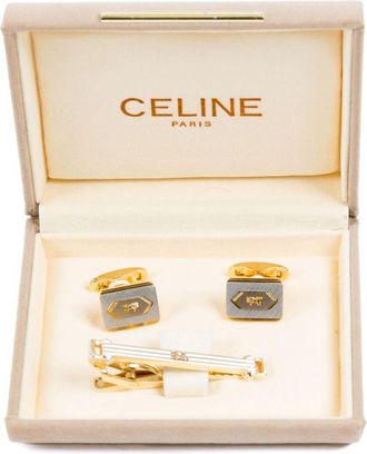 Celine Set gemelli con morsetto anni 1990 - Argento