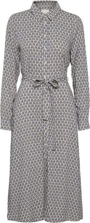 Part Two Midnight Sail Graphic Leaf Jurk - Dames - Shirt Kleedjes - Grijs - XL - Kleedjes