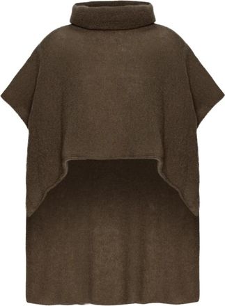 Americandreams Bella Poncho - Dames - Coltruien - Bruin - ONE Size - Wol - Truien & Vesten