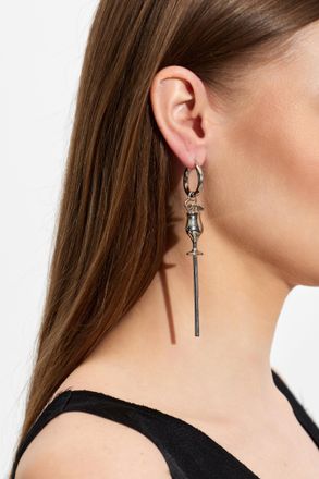Maison Margiela Single Earring With Pendant, Womens, Silver