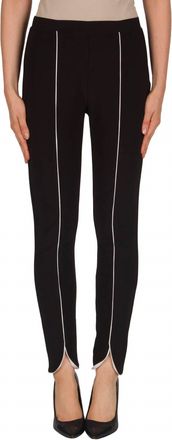 Joseph Ribkoff Slim Fit Pant In Black/vanilla