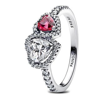 Pandora Rings - Hearts sterling silver ring with cherries jubilee - silver - Rings for ladies