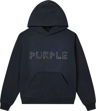 Purple Felpa con cappuccio e logo - Nero