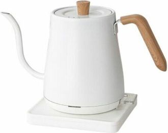 OEM Hervidor El&eacute;ctrico Giratorio, Tetera Y Cafetera, 800 Ml, 1200 W, Acero Inoxidable, Veta De Madera Blanca