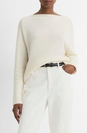 Vince Merino Wool Blend Boucl&eacute; Sweater in Off White at Nordstrom Rack, Size Large