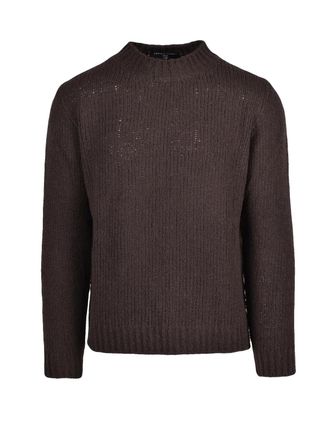 Daniele Fiesoli Crewneck Sweater In Rich Brown Extrafine Merino Wool