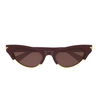 Bottega Veneta Sunglasses Bv1431 S 004 Burgundy/Brown Women