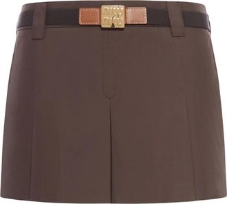 Miu Miu Minigonna in cotone - Marrone