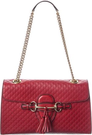 Gucci Red Microguccissima & Leather Emily Chain Shoulder Bag (Authentic Pre-Loved)