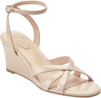 Bandolino Adler Ankle Strap Wedge Sandal in Light Natural at Nordstrom, Size 9.5