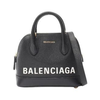 Balenciaga Pre-owned Mini Bags, female, Black, Size: ONE SIZE Pre-owned Ville Top Handle XXS Leather 2way Handbag