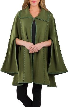 Patricia Nash Faux Leather Stitch Cape in Soft Olive at Nordstrom Rack