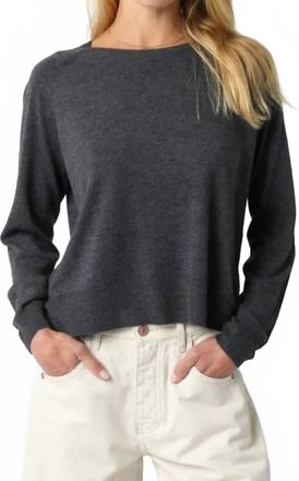 Olivaceous Leann Classic Lightweight Sweater In Charcoal