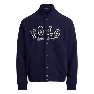 Ralph Lauren Bomber Jackets, male, Blue, Size: S The RL Fleece Western-Logo Hoodie