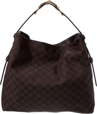 Gucci Beatrix Large Gg Canvas & Leather Tote