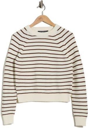 French Connection Mozart Stripe Crewneck Sweater in Mocha-Caramel at Nordstrom Rack, Size X-Large