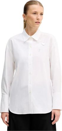 Kenzo Dames, Blouses & Shirts, Wit, Maat: XS Katoen