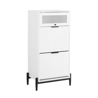SoBuy Fsb95-w Zapatero Con 2 Puertas Recibidor Entrada L59xp40xh115 Cm - Sobuy