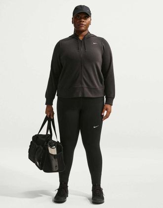 Nike Curve leggings 7/8 a vita alta con tasche neri-Nero