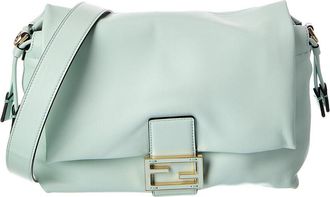 Fendi Fendi Mamma Baguette Medium Leather Shoulder Bag