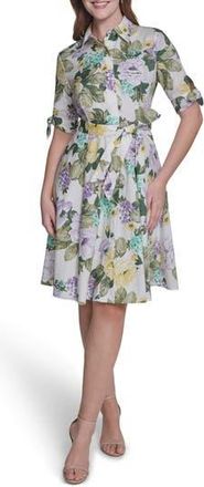 Calvin Klein Short Sleeve Shirtdress in Opal Multi at Nordstrom Rack, Size 12