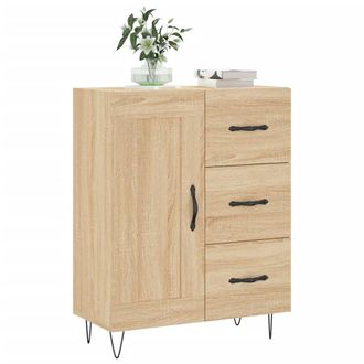Berkfield Home Sideboard Sonoma Oak 69.5x34x90 cm Engineered Wood in Light Brown