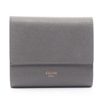 Celine Gray Leather Wallet (Tri-Fold) (Pre-Owned)