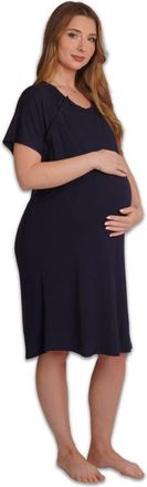 Everly Grey Rosa Maternity/Nursing Hospital Gown in Midnight at Nordstrom, Size X-Large