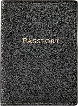 Graphic Image Leather Passport Cover in Black at Nordstrom