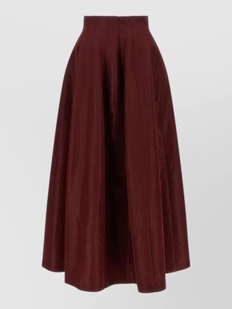 Alberta Ferretti high waist midi pleated a line skirt