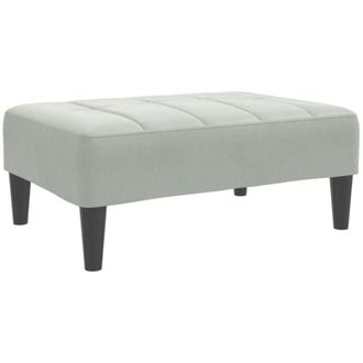 vidaXL Footstool Light Grey 77x55x31 cm Velvet Vidaxl