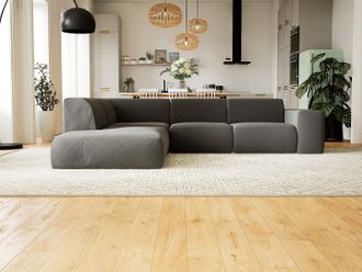 MYCS Ecksofa Anthrazit - Flexible Designer-Polsterecke, L-Form: Beste Qualität, einzigartiges Design - 289 x 72 x 241 cm, konfigurierbar